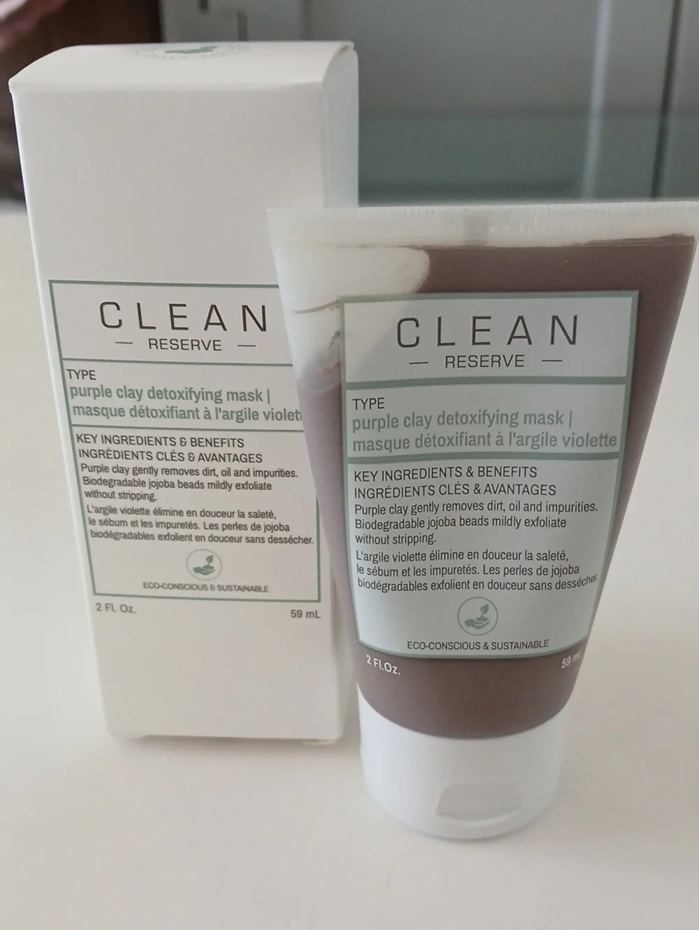 Clean Reserve Purple Clay Detoxifying Mask - 2 Oz